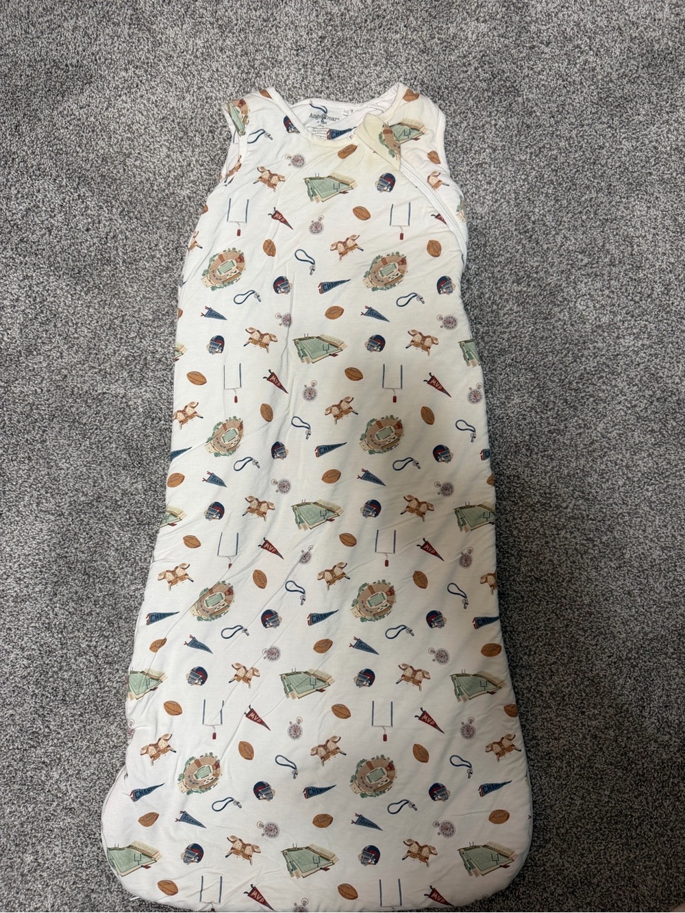 Angel Dear Cream Sleep Sack with Sports Print